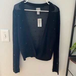 CHICO’S Black Cardigan Sweater Junior’s 1